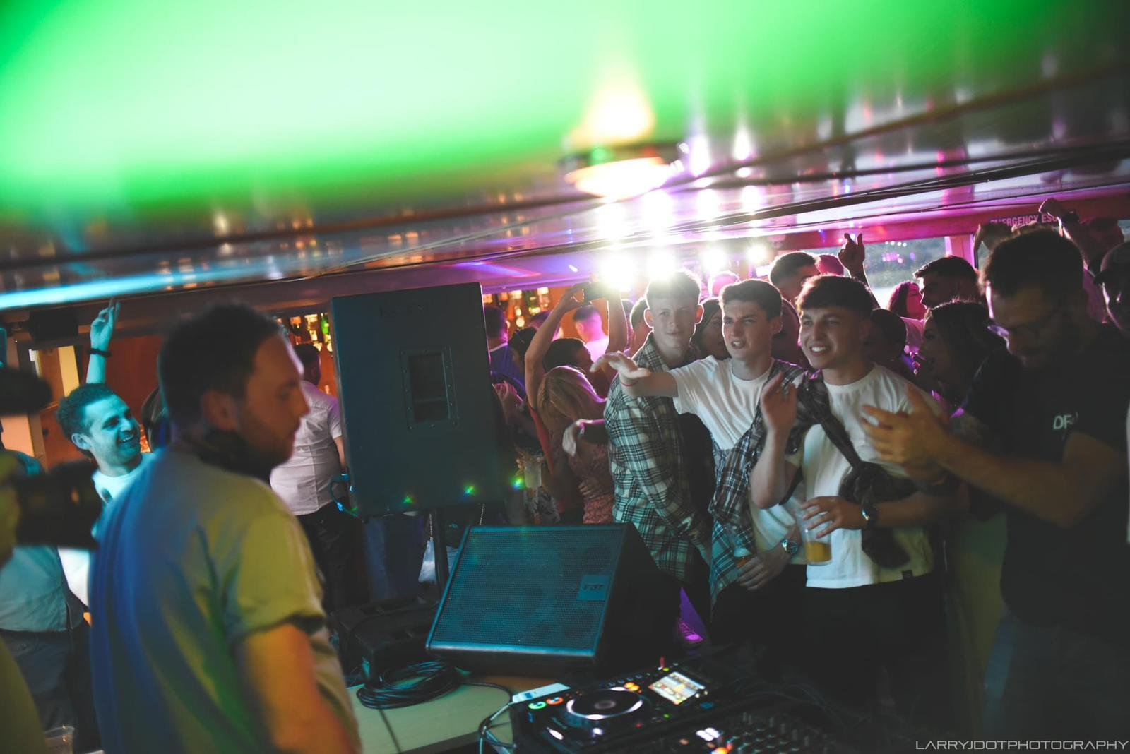Dancing on the dancefloor at Disco Waves