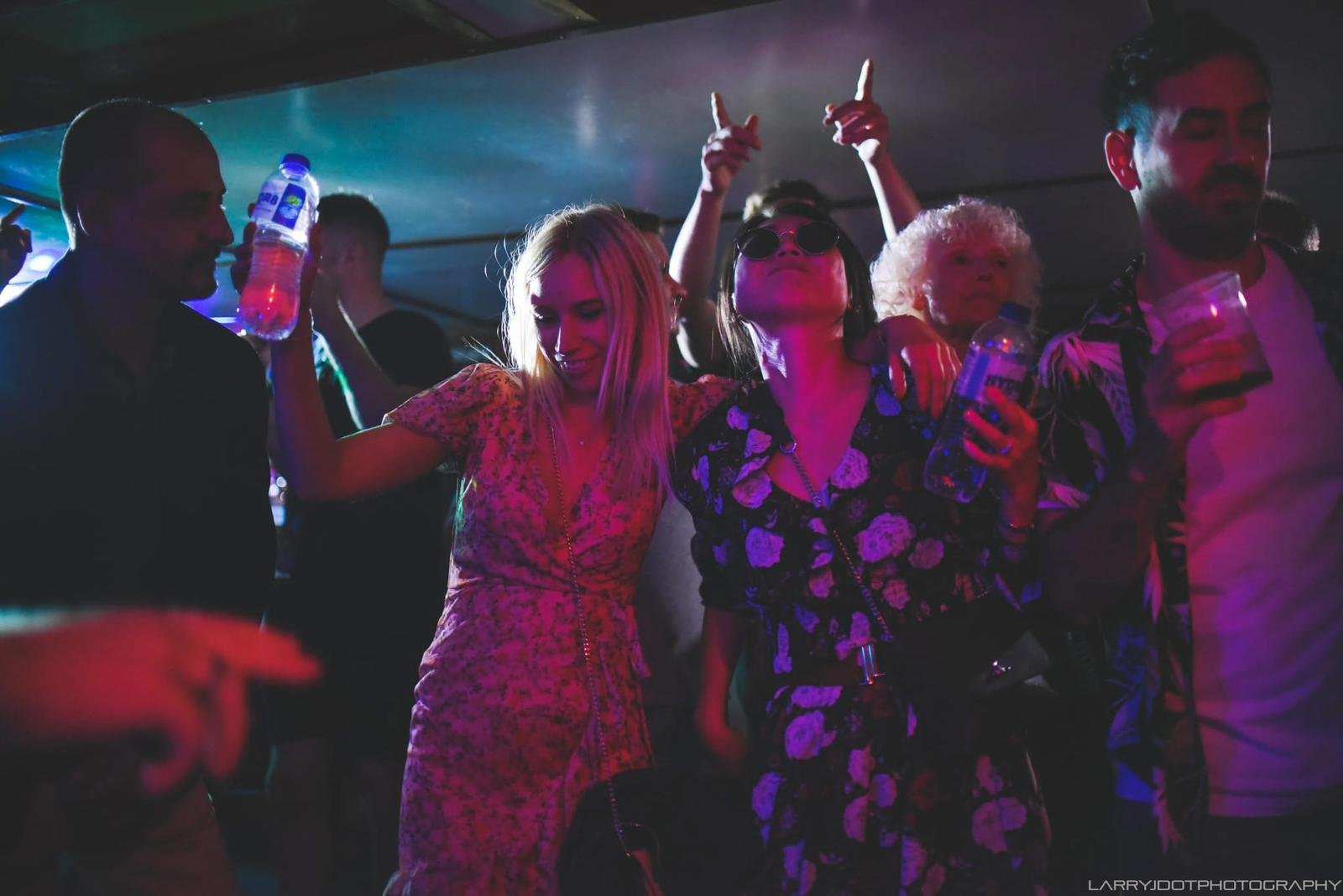 Dancing inside MV Golden Flame